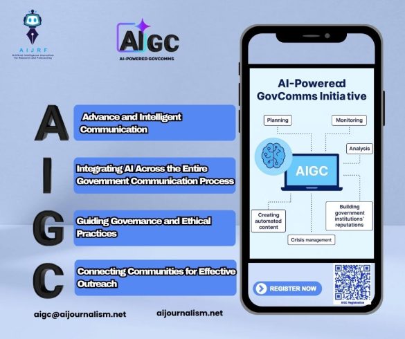 The Artificial Intelligence Journalism for Research and Forecasting (AIJRF) has launched the AI-Powered GovComms Initiative (AIGC), the Arab region’s first initiative to integrate artificial intelligence (AI) and advanced technologies into government communications